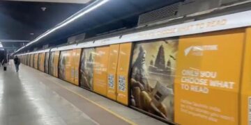 Sputnik India запустил фирменный поезд в метро Нью-Дели