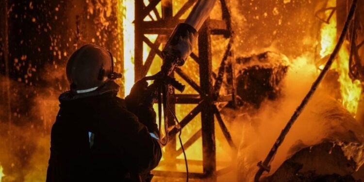 На западе Украины произошел пожар на газовом хранилище