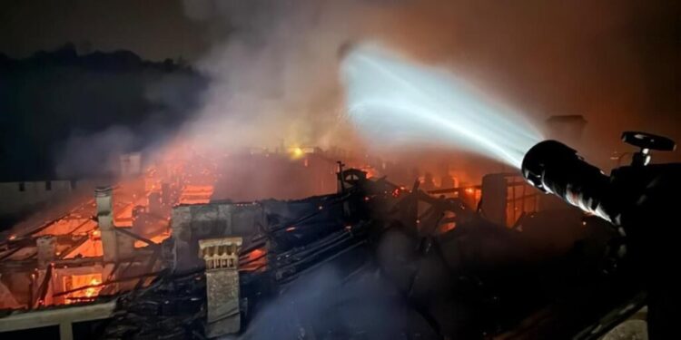 В итальянском монастыре произошел крупный пожар