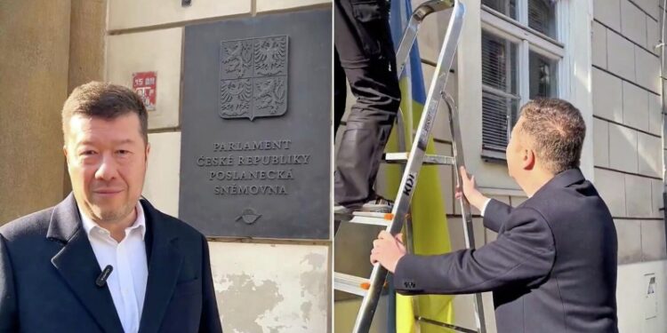 В Раде прокомментировали снятие флага Украины со здания парламента Чехии