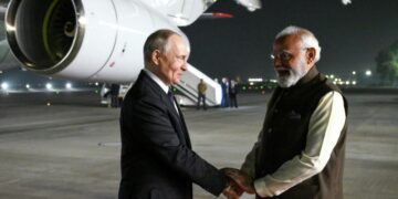 Путин и Моди прибыли в резиденцию премьера Индии